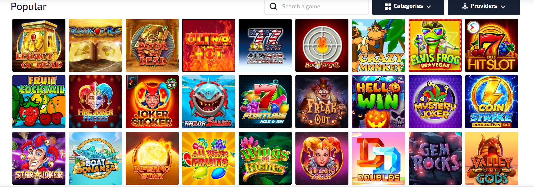 Слоти та ігри